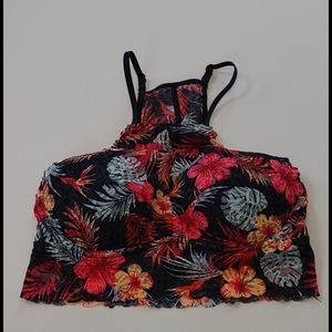PINK tropical lace bralette size S